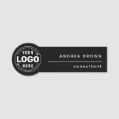Black Logo Professional, aangepaste naam Label Naamplaatje (Voorkant)
