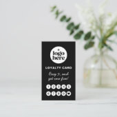 Black Logo Professional Loyalty Card (Staand voorkant)
