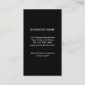 Black Logo Professional Loyalty Card (Achterkant)