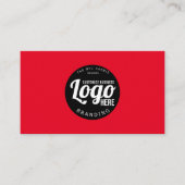 Black Logo Red Professional Visitekaartje (Voorkant)