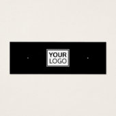 Black logo social media stud oorringkaart mini visitekaartjes (Voorkant)