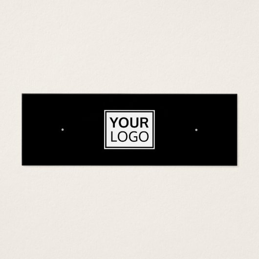 Black logo social media stud oorringkaart mini visitekaartjes (Voorkant)