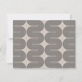 Black Lombard Wavy Lines Modern Stationery Card Notitiekaartje (Achterkant)