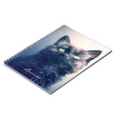 Black Long Hair Kitten Notitieboek (Linkerzijde)