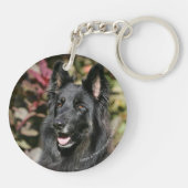 Black Long Hazard German Shepherd Sleutelhanger (Achterkant)