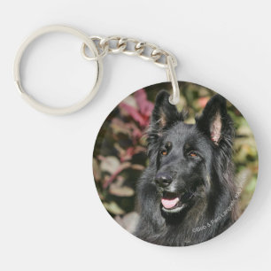 Black Long Hazard German Shepherd Sleutelhanger