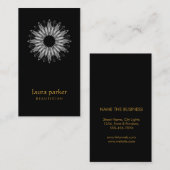 Black Lotus Flower Healing Yoga Holistic Visitekaartje (Voorkant / Achterkant)