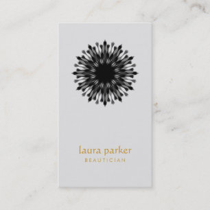 Black Lotus Flower Logo Therapy Yoga Holistic Visitekaartje