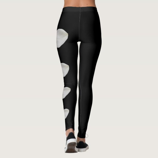 Black Louisiana Magnolia State Flower Leggings (Achterkant)