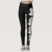 Black Louisiana Magnolia State Flower Leggings (Voorkant)