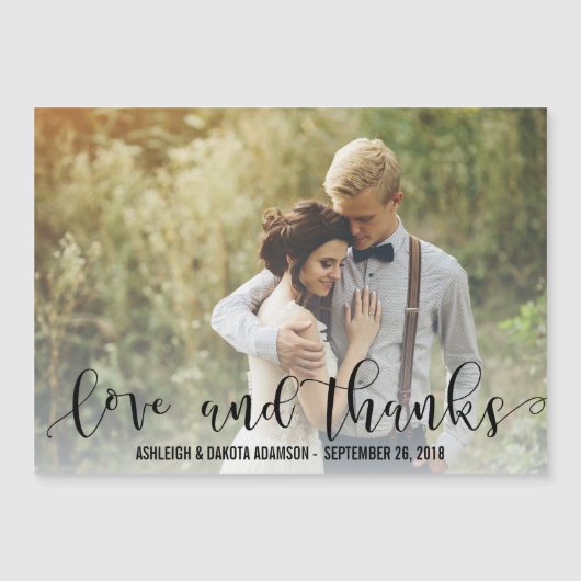 Black Love and Bedankt Script | Persoonlijke foto (Voorkant)