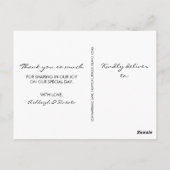 Black Love and Bedankt Script | Persoonlijke foto Briefkaart (Achterkant)