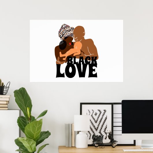 Black Love Black Poster (Thuiskantoor)