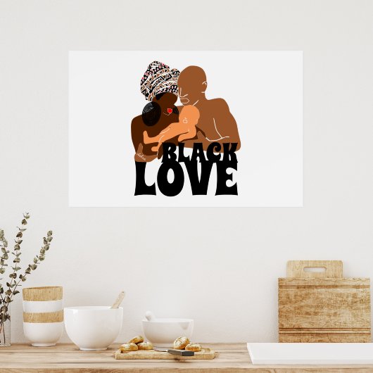 Black Love Black Poster (Keuken)