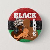 Black Love Brown Love Black Ronde Button 5,7 Cm (Voorkant)