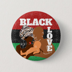 Black Love Brown Love Black Ronde Button 5,7 Cm