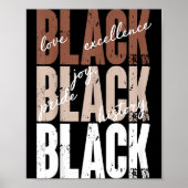Black Love Excellence Joy Pride Black History Afri Poster (Voorkant)