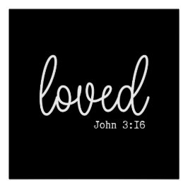 Black Love Faith Quote minimalistisch Perfect Poster