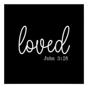 Black Love Faith Quote minimalistisch Perfect Poster