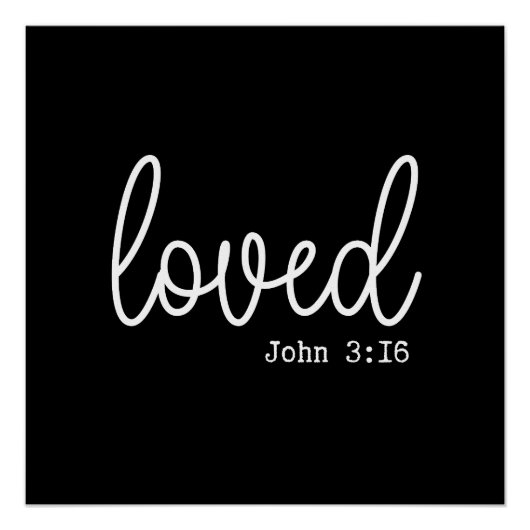 Black Love Faith Quote minimalistisch Perfect Poster (Voorkant)