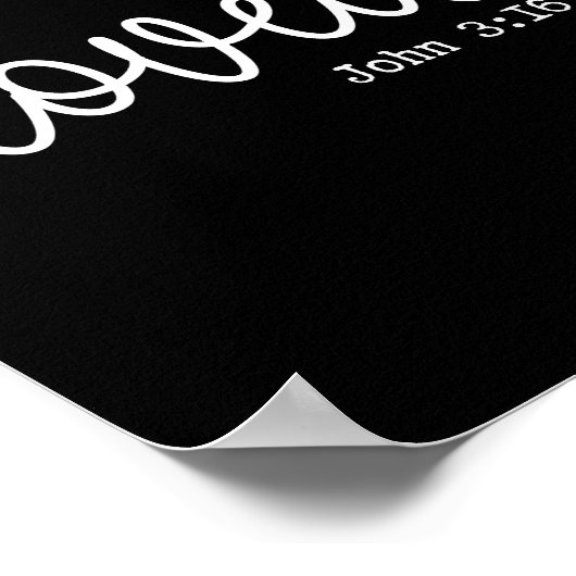 Black Love Faith Quote minimalistisch Poster (Hoek)