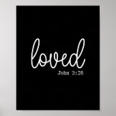 Black Love Faith Quote minimalistisch Poster (Voorkant)