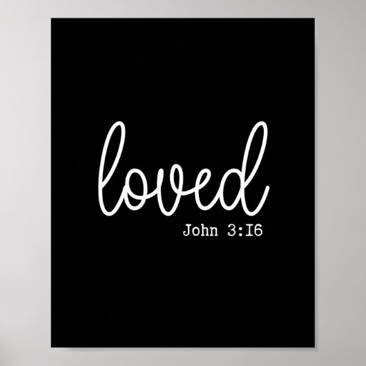 Black Love Faith Quote minimalistisch Poster (Voorkant)
