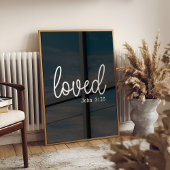 Black Love Faith Quote minimalistisch Poster