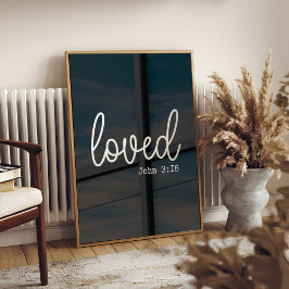 Black Love Faith Quote minimalistisch Poster