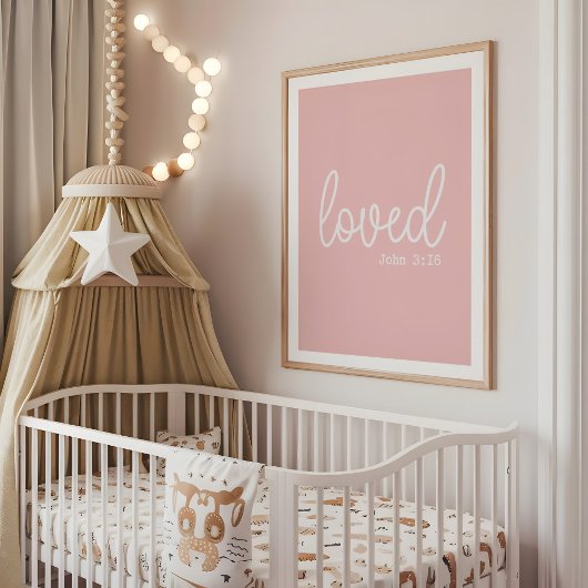 Black Love Faith Quote minimalistisch Poster