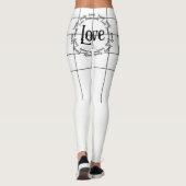 Black Love Family Leggings White (Achterkant)