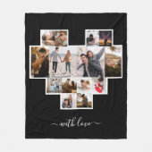 Black Love Fotocollage Fleece Deken (Voorkant)