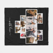 Black Love Fotocollage Fleece Deken (Voorkant (Horizontaal))