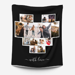 Black Love Fotocollage Fleece Deken