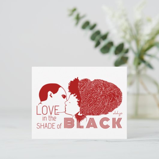 BLACK LOVE IN RED BRIEFKAART (Staand voorkant)