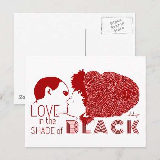 BLACK LOVE IN RED BRIEFKAART (Voorkant / Achterkant)