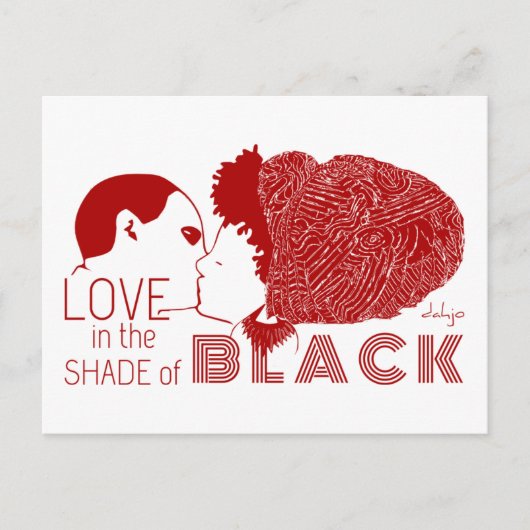 BLACK LOVE IN RED BRIEFKAART (Voorkant)