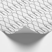 Black Love Infinity Gift Wrap Cadeaupapier (Hoek)