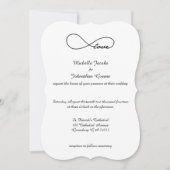 Black Love Infinity Wedding Invitding Kaart (Voorkant)