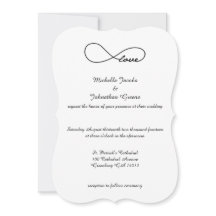 Black Love Infinity Wedding Invitding