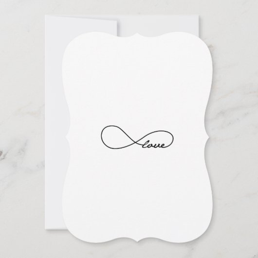 Black Love Infinity Wedding Invitding Kaart (Achterkant)