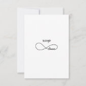 Black Love Infinity Wedding RSVP-kaarten RSVP Kaartje (Achterkant)