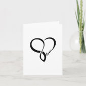 Black Love Infinity Wenskaart Kaart (Voorkant)