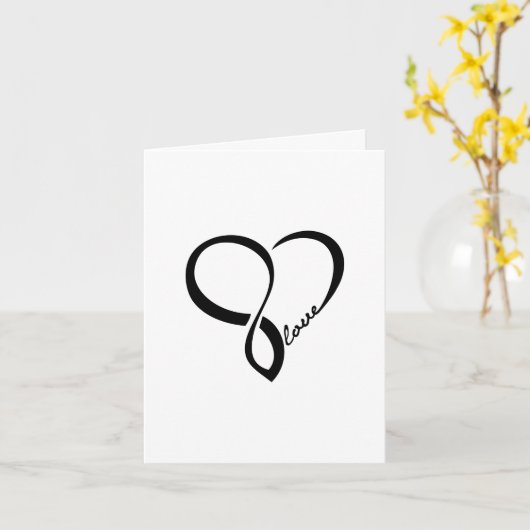 Black Love Infinity Wenskaart Kaart (Gele Bloem)