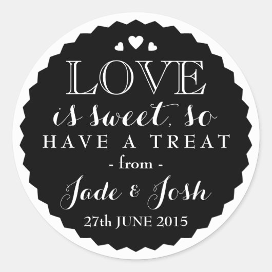 Black Love is een Sweet Bottle Pet Style Ronde Sticker (Voorkant)