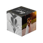Black Love is Love Gold Confetti - Wedding Photos Kubus (Achter hoekig)
