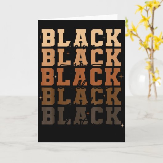 Black Love Joy Excellence Pride History African Gi Kaart (Gele Bloem)