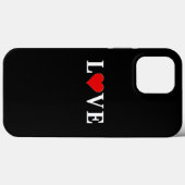 Black LOVE Modern Black en White Case-Mate iPhone Case (Achterkant (horizontaal))