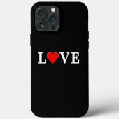 Black LOVE Modern Black en White Case-Mate iPhone Case (Achterkant)