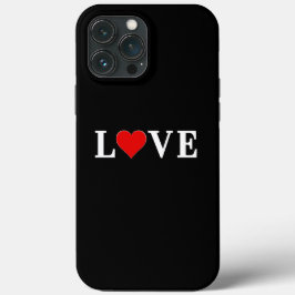 Black LOVE Modern Black en White Case-Mate iPhone Case